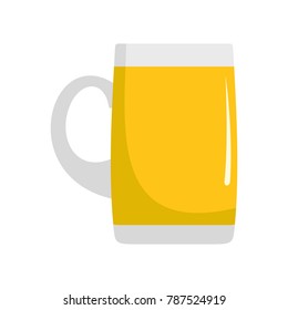 Pint of beer icon. Flat illustration of pint of beer vector icon isolated on white background