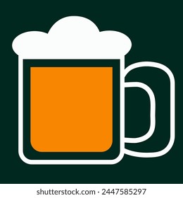 A pint of beer icon illustration vector art
