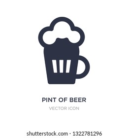 pint of beer icon on white background. Simple element illustration from Drinks concept. pint of beer sign icon symbol design.