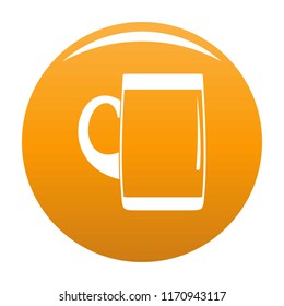 Pint of beer icon. Simple illustration of pint of beer vector icon for any design orange