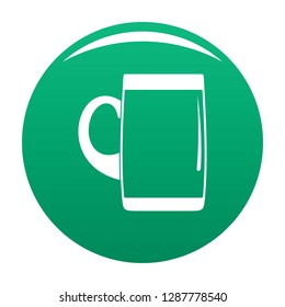 Pint of beer icon. Simple illustration of pint of beer vector icon for any design green