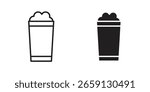 Pint of beer icon vector editable. black vectors set