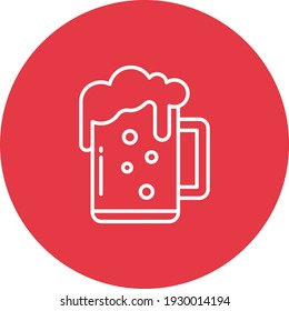Pint of Beer icon vector image. Can also be used for food and drinks. Suitable for use on web apps, mobile apps and print media.