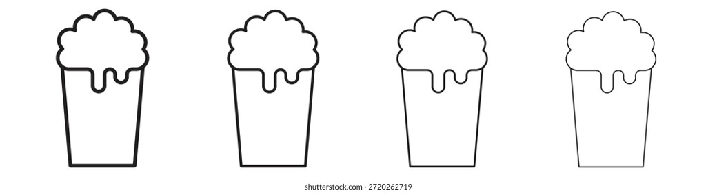 Punkt der Biersymbole Umrissvektorsymbol
