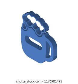 Pint of beer isometric left top view 3D icon