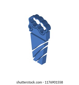 Pint of beer isometric left top view 3D icon