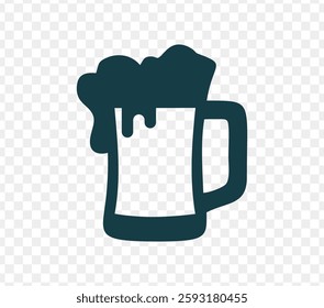 a pint of beer, Beer Mug Icon silhouette vector are design, illustration