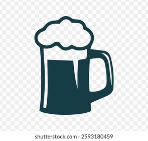 a pint of beer, Beer Mug Icon silhouette vector are design, illustration