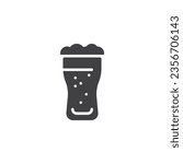 Pint beer vector icon. filled flat sign for mobile concept and web design. Beer glass glyph icon. Pub symbol, logo illustration. Vector graphics