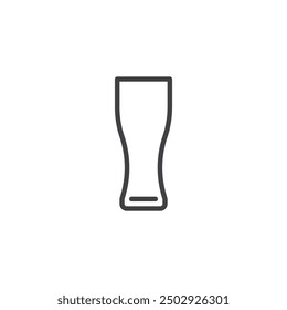 Pint Glass line icon. linear style sign for mobile concept and web design. Beer pint glass outline vector icon. Symbol, logo illustration. Vector graphics