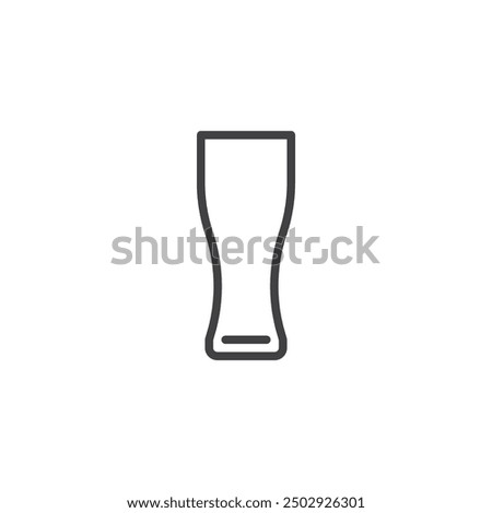 Pint Glass line icon. linear style sign for mobile concept and web design. Beer pint glass outline vector icon. Symbol, logo illustration. Vector graphics