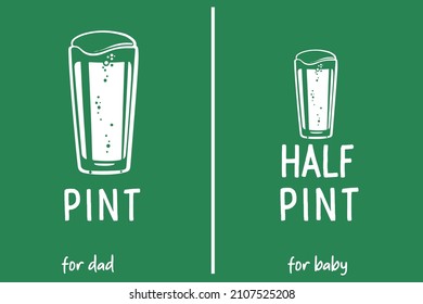 Pint And Half Pint T Shirt Design