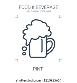 pint icon. high quality line pint icon on white background. from food collection flat trendy vector pint symbol. use for web and mobile