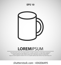 pint icon. mug line icon