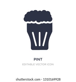 pint icon on white background. Simple element illustration from Food concept. pint icon symbol design.