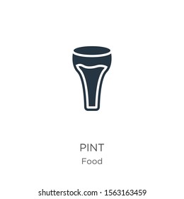 Pint icon vector. Trendy flat pint icon from food collection isolated on white background. Vector illustration can be used for web and mobile graphic design, logo, eps10