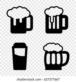 Pint icons set. set of 4 pint filled icons such as drink, beer mug