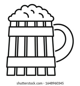 Icono de kvass de pinta. Icono de vector kvass de punto de esquema para diseño web aislado en fondo blanco
