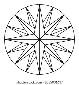 Pint star in circle icon. Clipart image isolated on white background