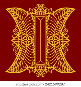 Pinto Aceh, Aceh's traditional ornament, symbol of Aceh's special region on dark red ackground svg