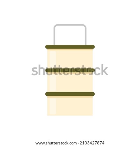 Pinto food carrier four layer for food packaging vector. on white background kitchenware object isolated.