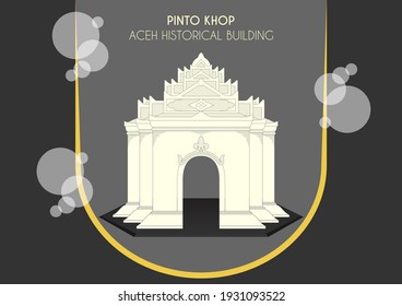 Pinto Khop ist eines der historischen Gebäude und Wahrzeichen von Aceh, Indonesien. In der Stadt Banda Aceh.