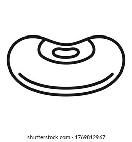 Pinto kidney bean icon. Outline pinto kidney bean vector icon for web design isolated on white background