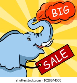 pin-up elephant blows a big sellout