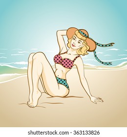 Pin-up girl - Illustration