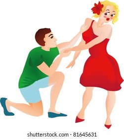 Pin-up girl Marriage proposal