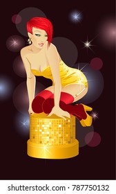 pin-up girl striptease