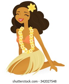 Pin-up hula girl