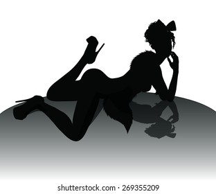 Pin-up silhouette 