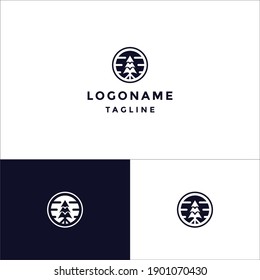 ilustración del icono del vector del logotipo de pinus