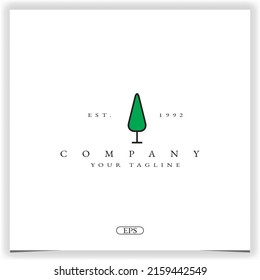 pinus tree logo premium elegant template vector eps 10