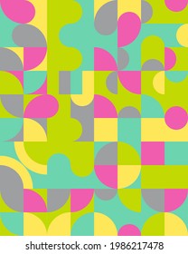 Pinwheel Abstract Geometric Background Design With Light Summer Color Theme. Suitable for Background, wallpaper, backdrop, ornament, cover, posters template, book cover, web design, cards, etc