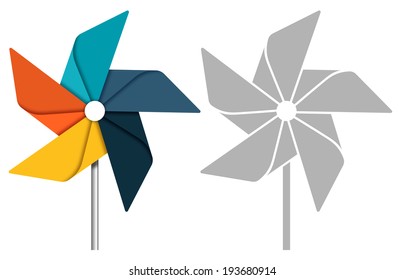 Pinwheel concept illustration