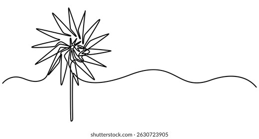 pinwheel continuous one line drawing, One line continuous drawing Pinwheel. pinwheel, continuous line drawing, small tattoo, print for clothes and logo design, Continuous line drawing Origami.