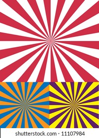 a pinwheel design. the colors can be changed