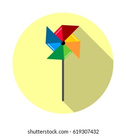 Pinwheel in a flat design