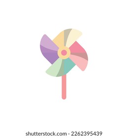 Pinwheel Flat Icon Vector Illustration -  Spring Season Icon Concept.