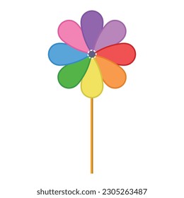 Pinwheel Flat Illustration. Clean Icon Design Element on Isolated White Background