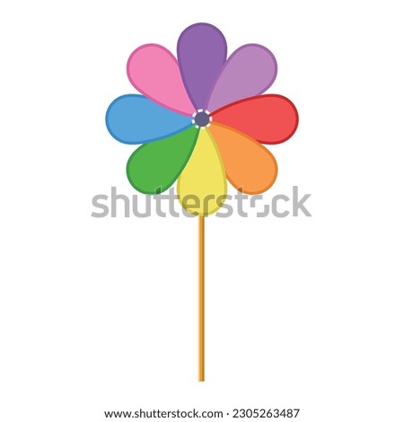 Pinwheel Flat Illustration. Clean Icon Design Element on Isolated White Background