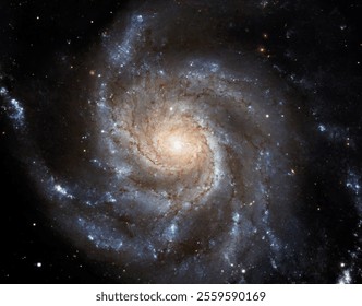 The Pinwheel Galaxy M101. A spiral galaxy in the constellation Ursa Major, located 21 million light-years away from Earth.