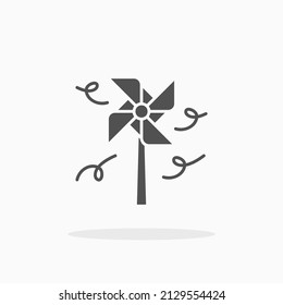 Pinwheel glyph icon. Can be used for digital product, presentation, print design and more.