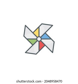 Pinwheel Icon Isolated On White Background