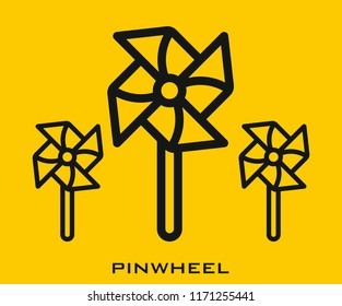 Pinwheel icon signs