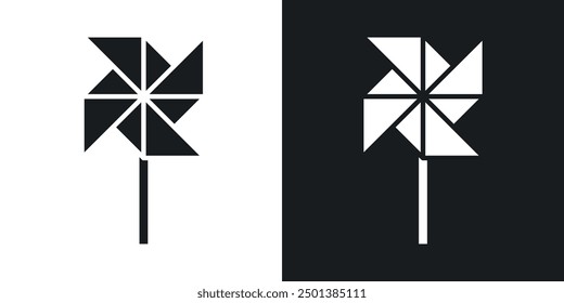 Pinwheel icon in solid style