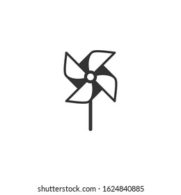 pinwheel icon template color editable. pinwheel symbol vector sign isolated on white background.