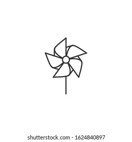 pinwheel icon template color editable. pinwheel symbol vector sign isolated on white background.